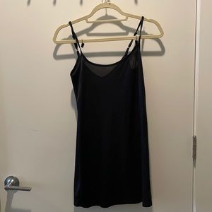 Black slip dress